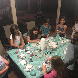 Girls all painting
