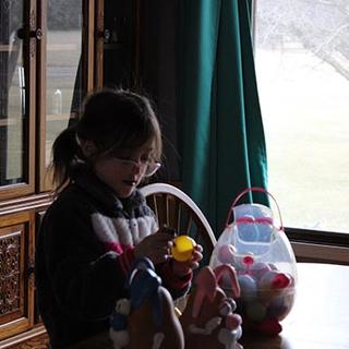 Inspecting the loot.