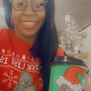 Me and my Grinch coffee cup