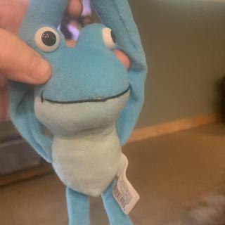 Blue frog is cute