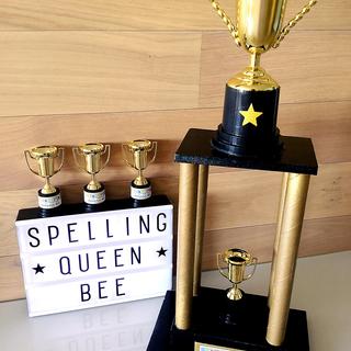 DIY into a big trophy for a Musical Theater performance &quot;Spelling (Queen) Bee&quot;.