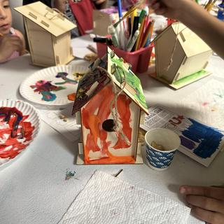 One little artist’s birdhouse