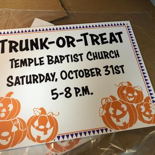 Trunk or Treat Sign