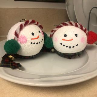 Snowball Snowman ornaments