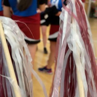 Spirit sticks - maroon and white