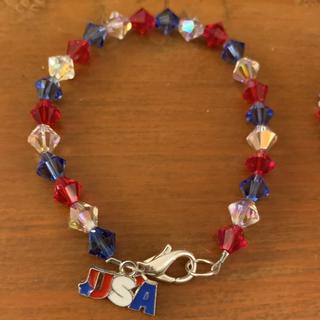 8 inch bracelet with larger crystal beads
