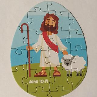 Jesus the Good Shepherd puzzle egg