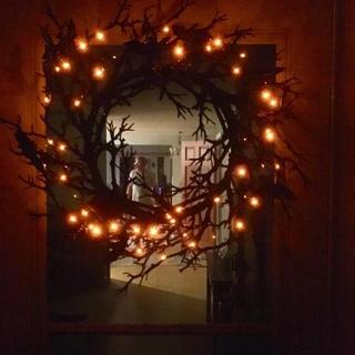 Hanging in side door area