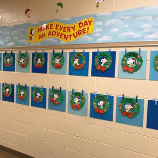 Fun Snoopy and Woodstock Wreath