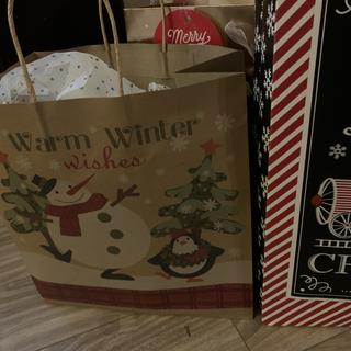 Compared to a brighter gift bag.