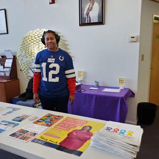Patrice's table for Autism AWARENESS Month