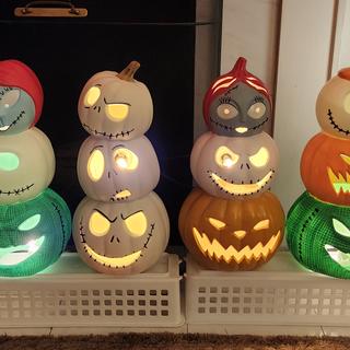 Jack & Oogie with my other my Nightmare Before Christmas Pumpkins.