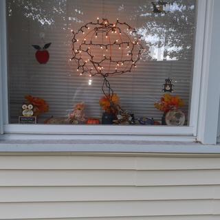 Pumpkin wire added lights