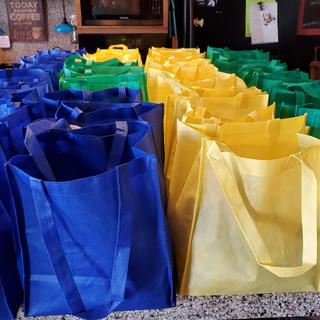 Bags getting filled