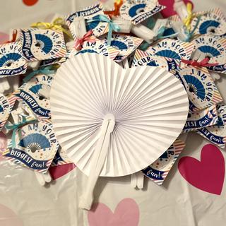 Heart paper fans