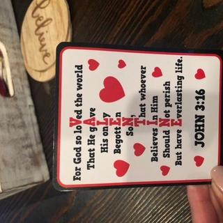 Front of card, nice quality paper. 