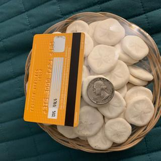 Size of a quarter or smaller