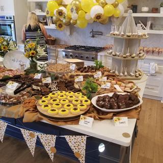 The white one on the corner is it with loads of delicious brownies!