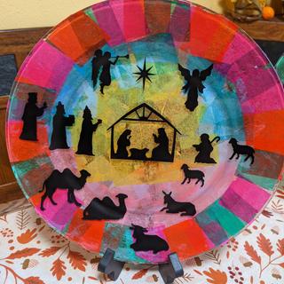 Nativity scene plate