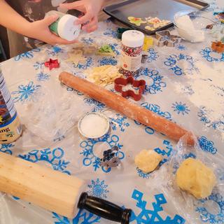 Making Christmas cookies