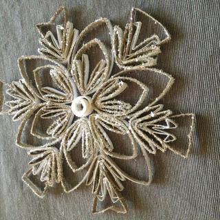 White craft roll snowflake