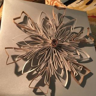 Same shape snowflake but made w/ actual toilet paper rolls
