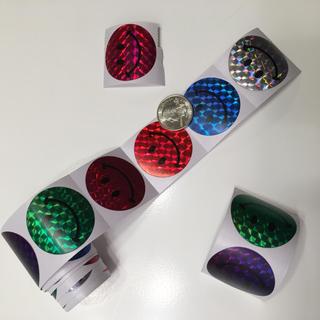 Sticker color and size comparison.