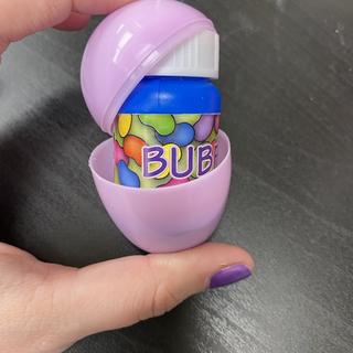 Bubbles trying to fit in egg