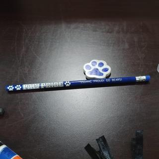 Blue Paw Pride Pencil and eraser