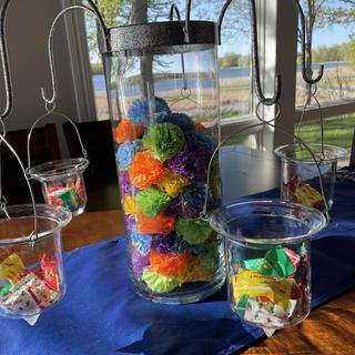 Buttermints in the glass cups