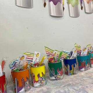 Paint themed party favors