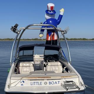 Uncle Sam on the boat