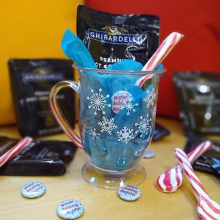 Snowflake mug packaged as reading prize