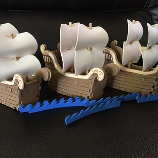 My son’s completed boats!