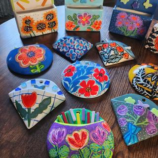 Paint them using acrylic paints.