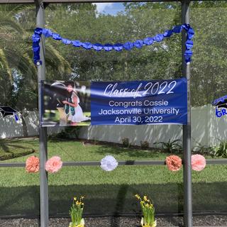 Cassie&rsquo;s graduation poster.