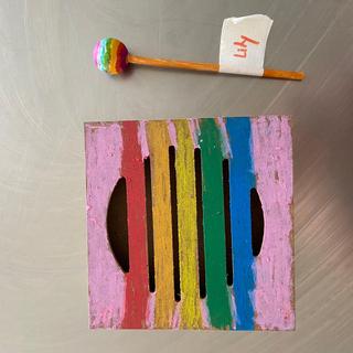 Oil pastel on rhythm board!