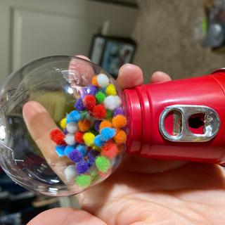 Bubble gum pompoms ornament