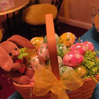 Oriental Trading's bunny and eggs purchase. Nice!
