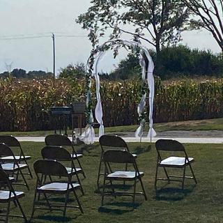 White rose garland