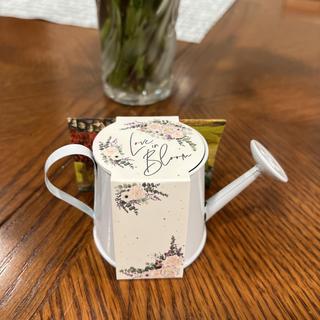 Love in bloom watering can with seed packet