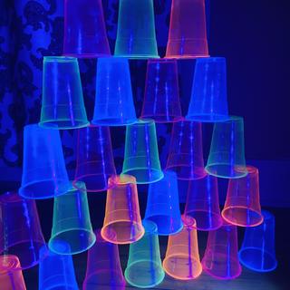 With a black light