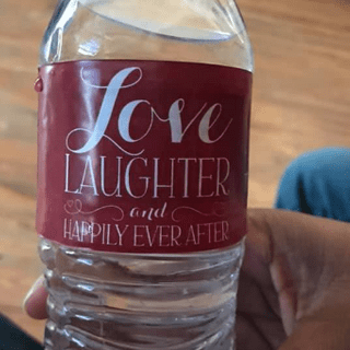 The LoveWorks Conference water bottles