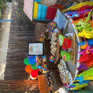 Rainbow fringe, rainbow unicorns, rainbow boxes