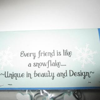 Back of tag of Snowflake Friend