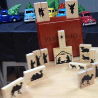 Nativity Blocks for kids made with Wooden Blocks!
