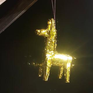 Gold Donkey Piñata