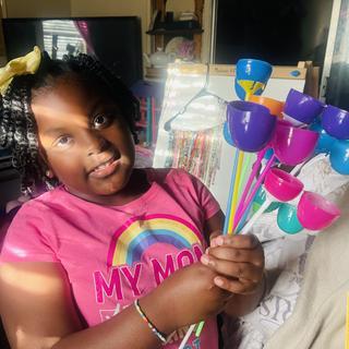 Making an Easter egg bouquet