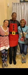 Mans Santa holiday apron