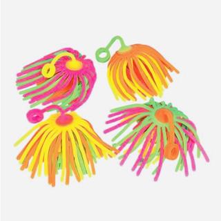 2” 1/2” 12 Piece Flashing Neon Large Stretchy Noodle Ball Vinyl Multicolor YoYos